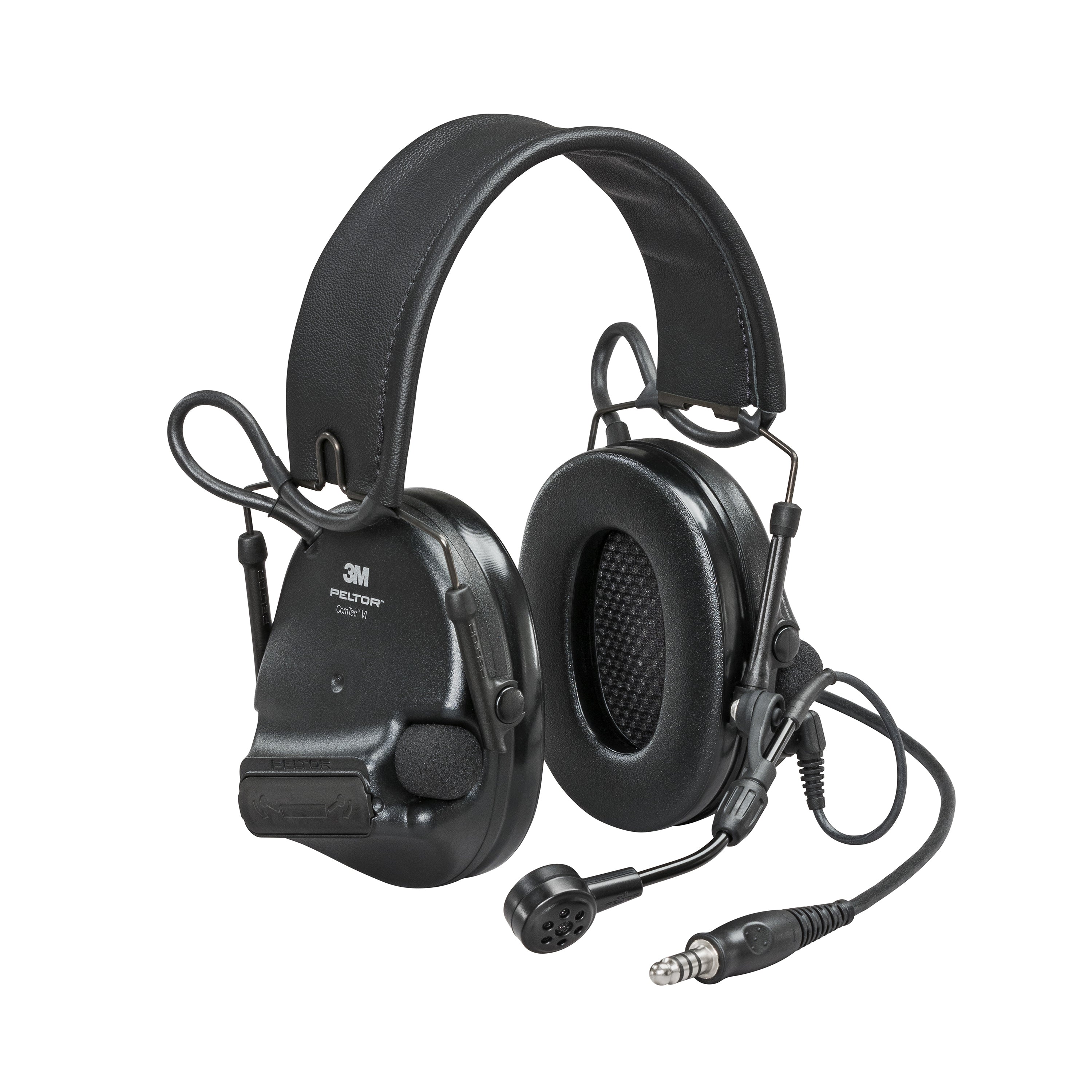 3M™ PELTOR™ ComTac VI NIB Auriculares negros - Entrada MI , Cable OTAN