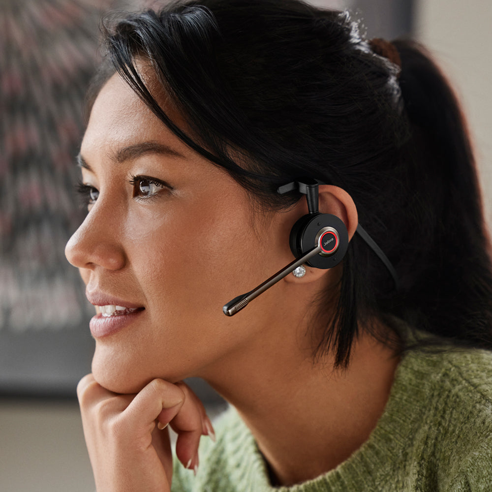 Auriculares inalámbricos DECT convertibles Jabra Engage 55 SE UC USB-C, incluye soporte