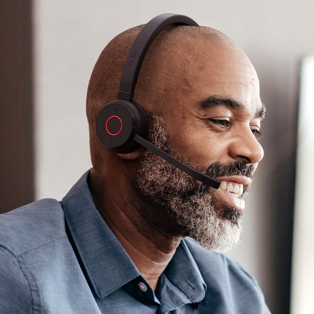 Auriculares estéreo USB Jabra Evolve 65 TE UC (incluye soporte)