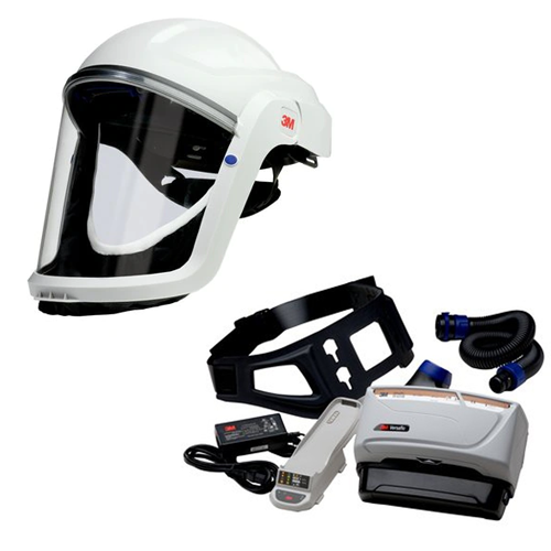 Kit de inicio 3M™ Versaflo™ TR-619E y casco respirador M-206