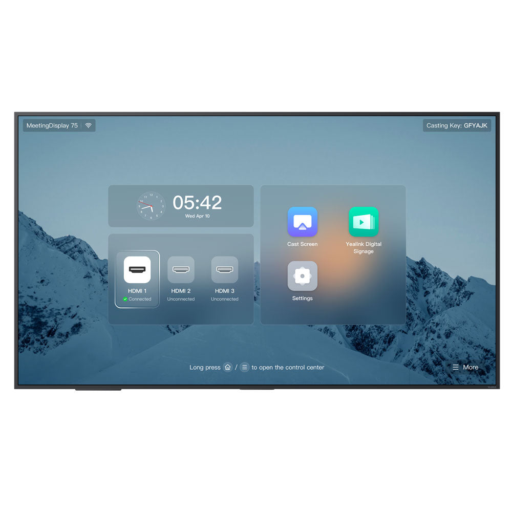 Pantalla de reuniones Yealink MD75 de 75 pulgadas para salas de Microsoft Teams